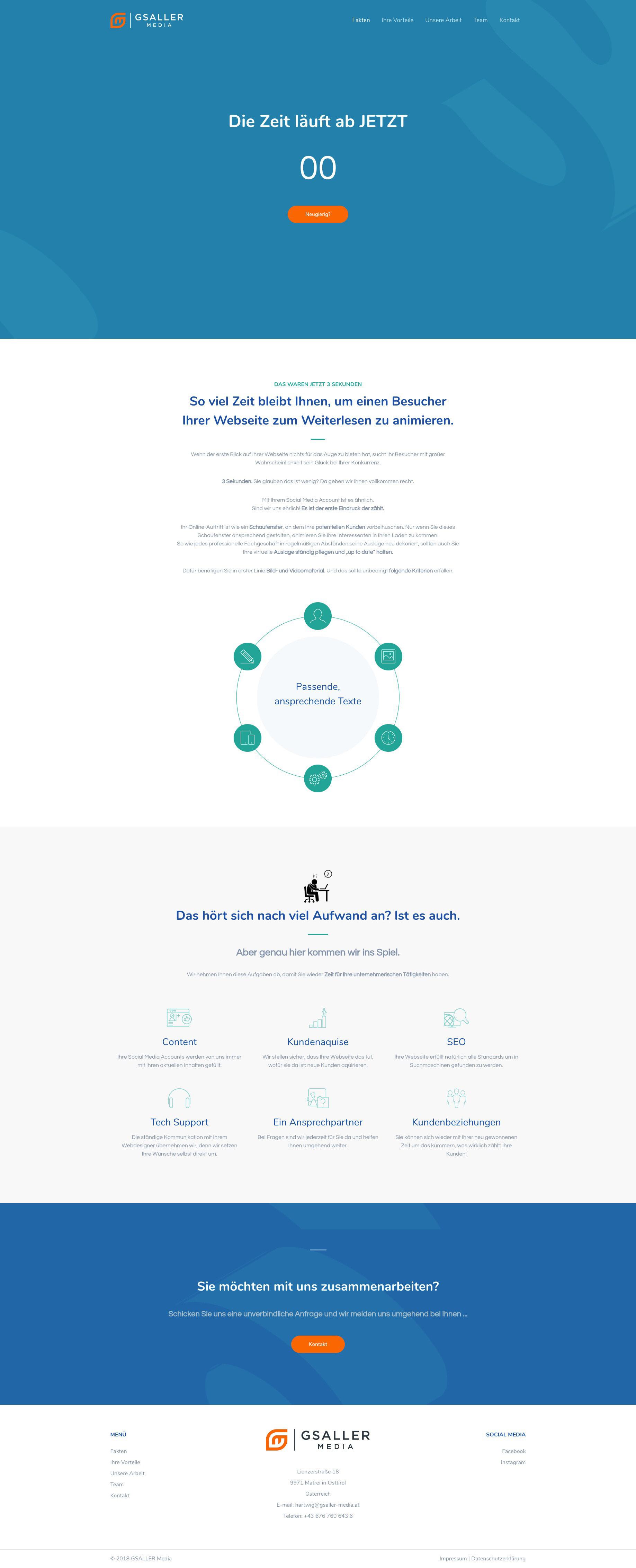 Gsaller Media Webdesign Agentur Seite Info