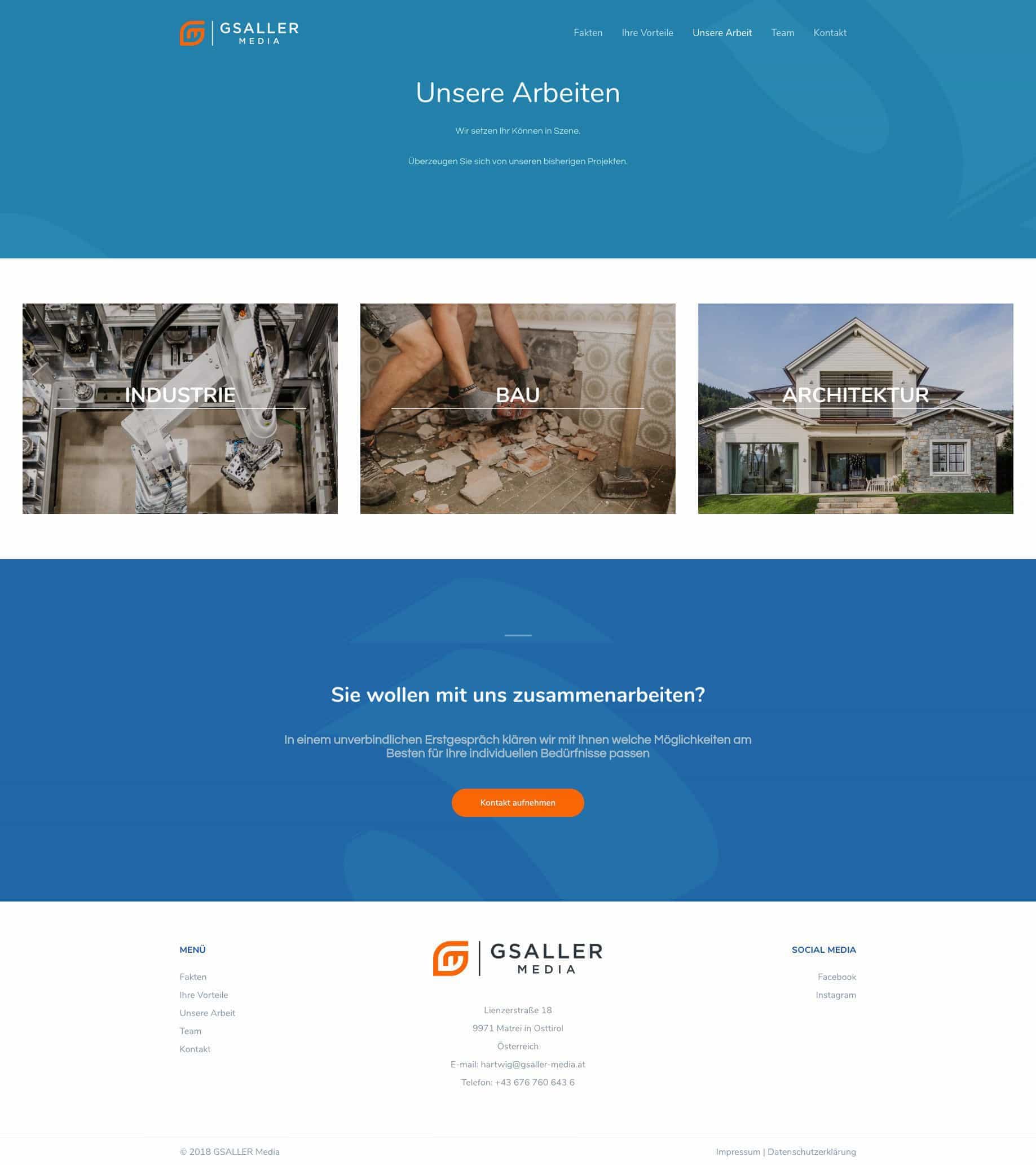 Gsaller Media Webdesign Agentur Seite Portfolio