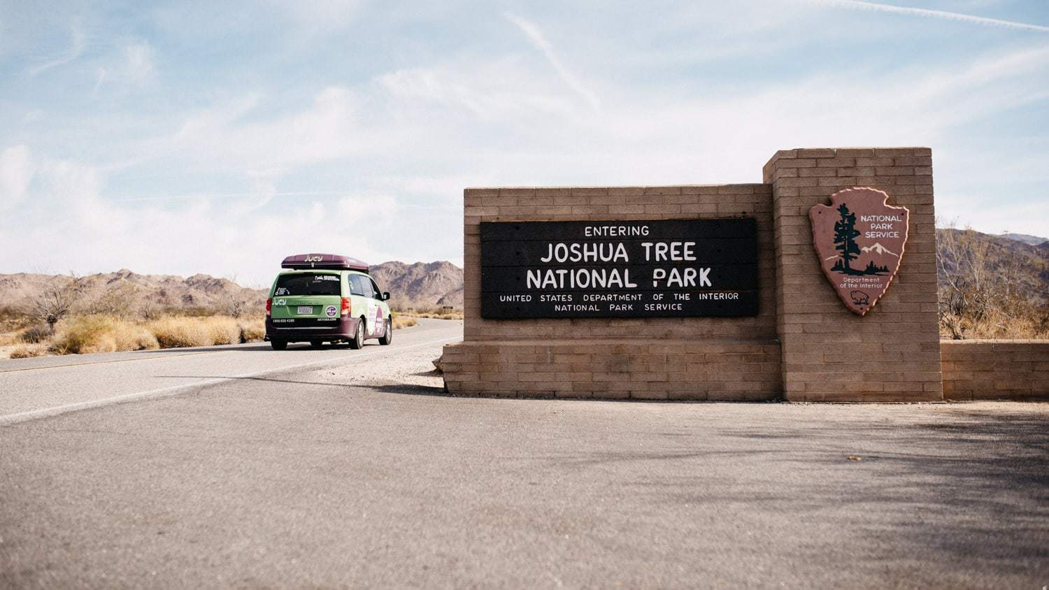 Jucy RV Rental North America - Joshua Tree National Park Eingang