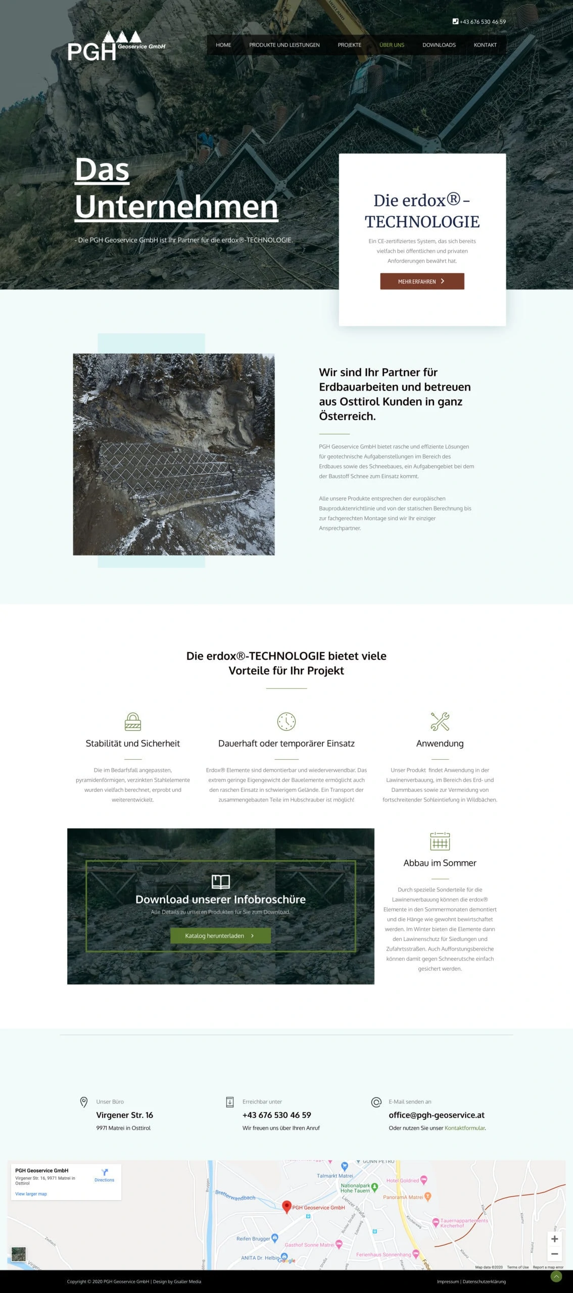 Webdesign PGH Geoservice